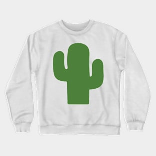 Happy green cactus in pink summer Crewneck Sweatshirt